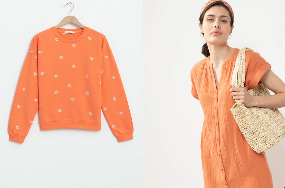 Hoe leuk, deze trui met madeliefjes! En zo'n jurk in oranje is ook erg tof. Hoe leuk, deze trui met madeliefjes! En zo'n jurk in oranje is ook erg tof.